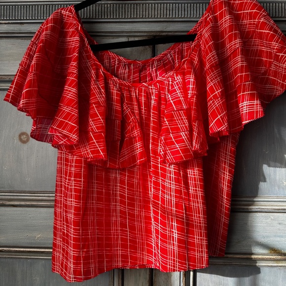 Doen Analicia Sylvie Plaid top size L - Picture 13 of 14